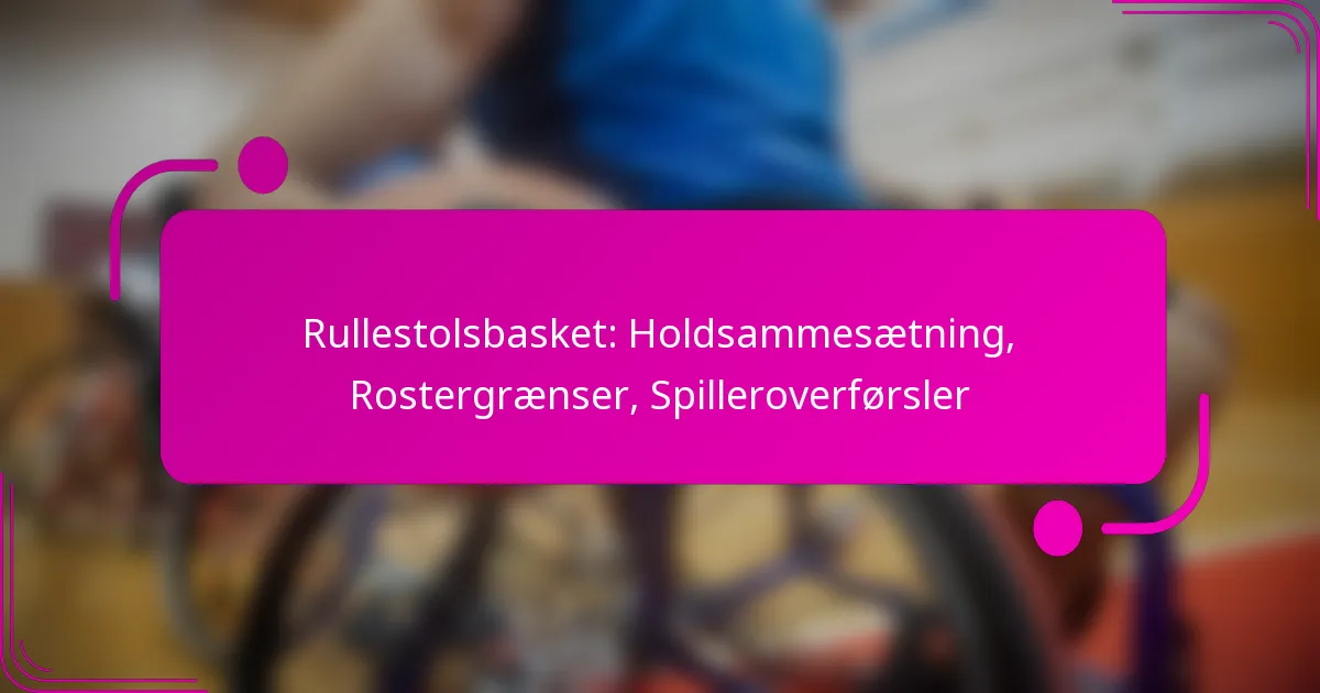 Rullestolsbasket: Holdsammesætning, Rostergrænser, Spilleroverførsler