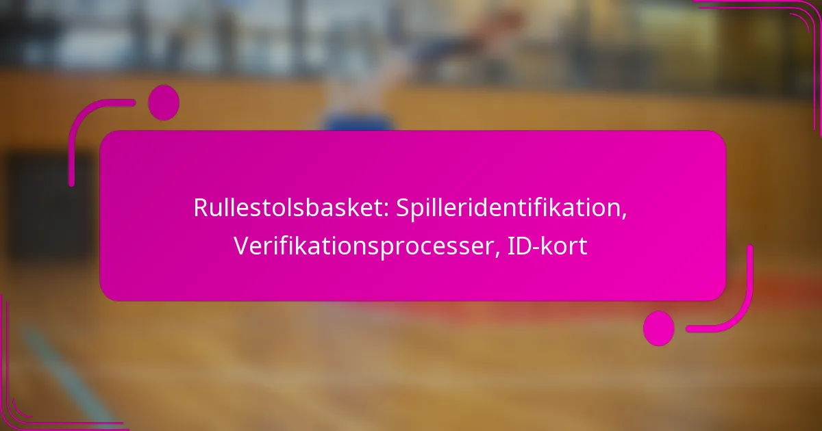 Rullestolsbasket: Spilleridentifikation, Verifikationsprocesser, ID-kort